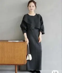 titivaite カシュクール　リブ　トップス　ニット　セット　ワンピース