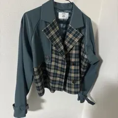 jouetie チェック柄 クロップドジャケット M