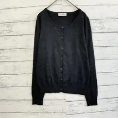 IIMK カーディガン レディースM✨黒色 ウール混 Uネック 春秋のサムネイル