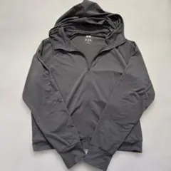 【美品】ユニクロ エアリズム UVカットメッシュパーカ Lサイズ ダークグレー