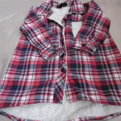 チェック柄シャツ裏起毛（赤・白・紺）