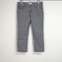 プロポーション【26】ギンガムチェック ストレッチパンツ 7分丈