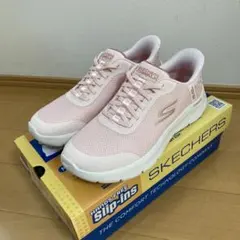 未使用に近い　スケッチャーズスニーカースリップインズ125502 ピンク25