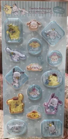 サンリオ すりガラス風シール
