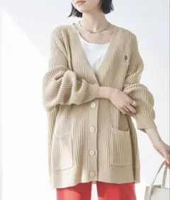 U.S. POLO ASSN./オーバーサイズVネックニットカーディガンのサムネイル