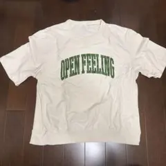 OPEN FEELING Tシャツ ベージュ L