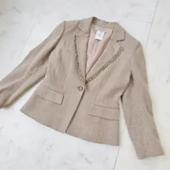 GIVENCHY BOUTIQUES　ツイードジャケット　フリンジ　ベージュのサムネイル