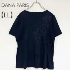 ダナパリ/半袖Tシャツ/黒/大きいサイズ/LL/刺繍/ぶどう/綿100%/日本製のサムネイル