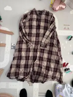 ユニクロ　シャツワンピース　授乳服