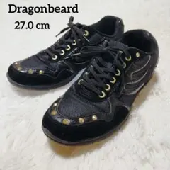 Dragonbeard ブラックスニーカー 27cm ドラゴンベアード スタッズ