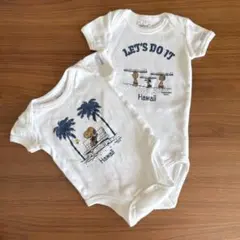 ハワイ　日焼けスヌーピー　ロンパース