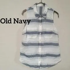 Old Navy ストライプ ノースリーブシャツ 薄手 海外古着 可愛い