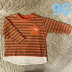 ブリーズ 長袖カットソー ロンT ボーダー ストライプ 星 綿100