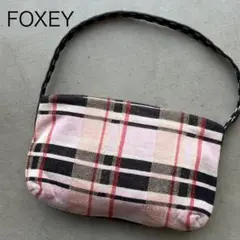 【FOXEY BOUTIQUE】フォクシー　ハンドバッグ　チェック柄