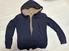あ*様 UNIQLO ネイビー ボアパーカー Sサイズ