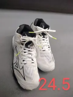 Mizuno バレーボールシューズ 24.5cm ホワイト 2E