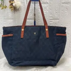 32 サザビー　SAZABY トートバッグ　ネイビー　レディース　ハンド