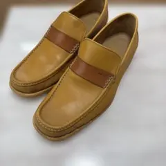 BALLY イエロー ストライプ ローファー