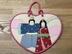 雛人形　ひなまつり　壁掛け　タペストリー　ハンドメイド　キルト
