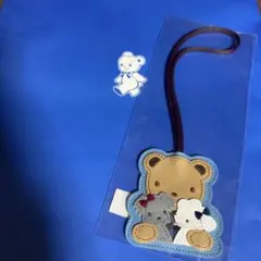 完売品レア⭐︎ファミリア 宝塚店限定チャーム 紫 くま バッグチャーム