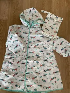 Combimini コンビミニ列車柄 レインコート M(100-110cm)