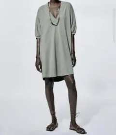 新品タグ付き ZARA ザラ ミニワンピ チュニック サイズM