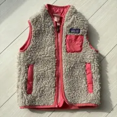 patagonia ベビーベスト 12-18M ベージュ/ピンク