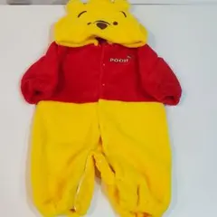 プーさんロンパース 赤/黄色 50～70サイズ