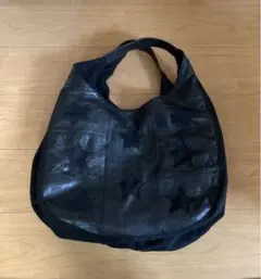 カンペール レザー変系ショルダーバッグ 黒 日本製 本革 パンチング