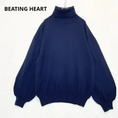 【新品未使用】ビーティングハート　モックネック ニット　カシミヤ100％　タグ付 新品未使用】ビーティングハート モックネック ニット カシミヤ100