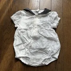 cottoliコトリホワイトロンパース セーラー襟