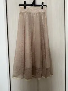 レッセパッセ　ベージュ レース ロングスカートのサムネイル