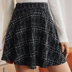 SHEIN ツイードフレアスカート