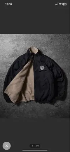 kutir 2wayリバーシブルナイロンボアブルゾン