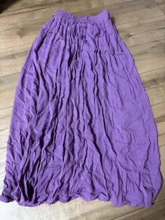 ロングスカート　フレア　プリーツ