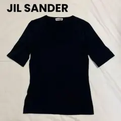JIL SANDER (ジル サンダー)ブラック Vネック Tシャツ
