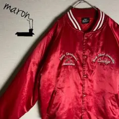 【ビンテージ スタジャン　刺繍ロゴ　ストリート　スケボー　US製　ナイロン】