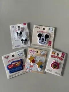 新品未開封　ディズニー アイロン接着ワッペン など5個セット