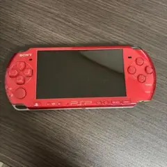【ジャンク】SONY PSP-3000 レッド バッテリー、アダプター無し