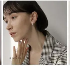AJIRO パール ゴールド ピアス