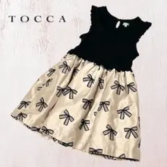 TOCCA リボン刺繍 ノースリーブ ワンピース ドレス フォーマルにも