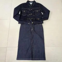 無印良品　縦横ストレッチデニムジャケット＆スカートセット