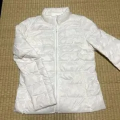 ホワイト 軽量ダウンジャケット M