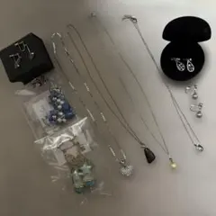 中*村様 ハート型ペンダントネックレスとイヤリングセット