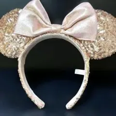ディズニーリゾート　ミニーマウス耳カチューシャ ピンクゴールド　ミニー