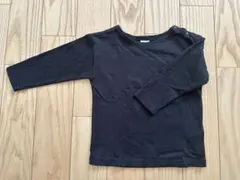 futafuta 長袖 95 無地 ロンT カットソー 黒 ブラック