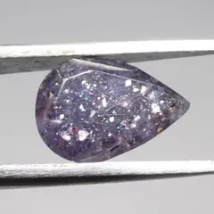 12)ブラッドショットアイオライトのカボション(ルース・マクラメネックレス)