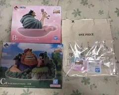 ワンピース　一番くじ　フィギュア　くま＆ボニー　サウロ＆ロビン　トートバッグ
