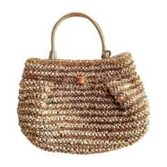 アンテプリマ ワイヤーバッグ ハンドバッグ ショルダーバッグ ゴールド