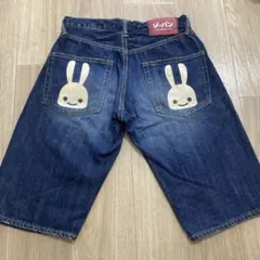 CUNE キューン ジーパン デニムショートパンツハーフパンツ うさぎプリントのサムネイル